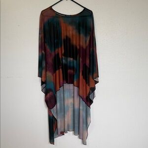 Colorful sheer tunic top